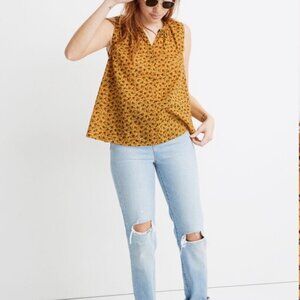 Madewell Shirred Tank in Calico Floral